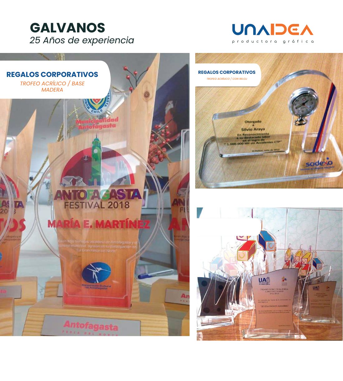 Galvanos y reconocimientos